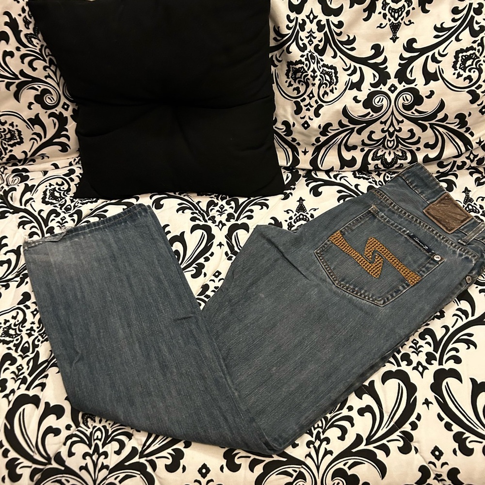 Seven7 Classic Blue Straight Jeans for Men